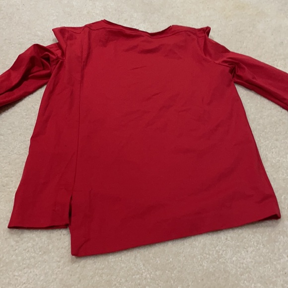 Jill Sander vintage 80’s y2k red asymmetrical long sleeve t guc cotton spendex - Picture 8 of 12